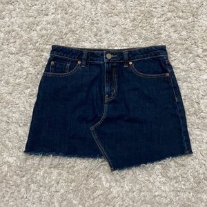Urban Outfitters Asymmetrical Denim Jean mini skirt